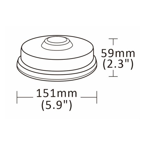 726051 Luminex LED sárga villogó – ufo 2000, 9-33V