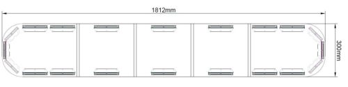 726105 Luminex LED VILÁGÍTÓSÁV VEZÉRLŐPANELLEL, 1812 MM, 12-24V, SÁRGA