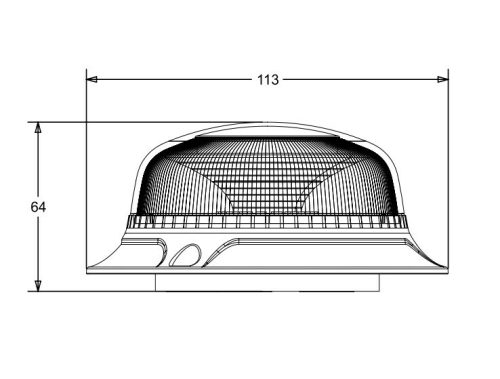 726201 Luminex LED sárga villogó, 12-24V