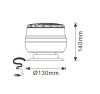 726206 Luminex LED bacons mágneses tartó, 9-33V + 2 M spirálkábel