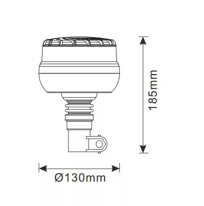 726207 Luminex LED bacons DIN rólusz szerelés, 9-33V