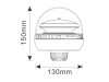 726211 Luminex LED bacons DIN rólusz szerelés, 9-33V