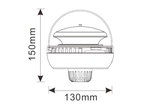 726211 Luminex LED bacons DIN rólusz szerelés, 9-33V