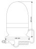 727431 Luminex LED sárga villogó, 9-33V
