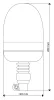 727432 Luminex LED sárga villogó, 9-33V
