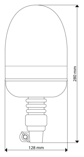 727432 Luminex LED sárga villogó, 9-33V