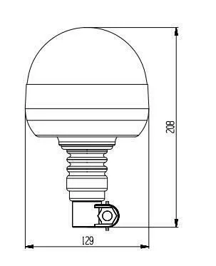 727444 Luminex LED sárga villogó, 9-33V