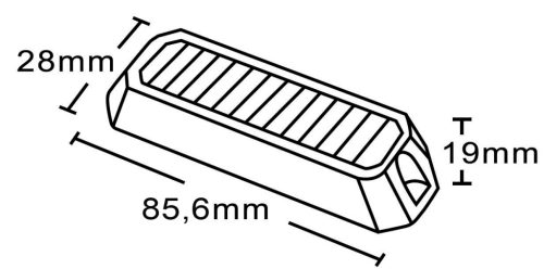 727451 Luminex LED FIGYELMEZTETŐ LÁMPA borostyánsárga, 9-33V + 0,3 M KÁBEL