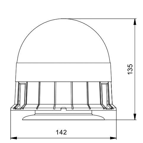 727459 Luminex LED sárga villogó, 9-33V