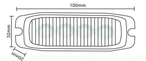 727467 Luminex LED Lámpa VILÁGOS KÉK, 9-33V + 0,15 M KÁBEL