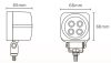 727470 Luminex LED Munkalámpa - 780 Lumen, 9-33V + 0,35 m kábel