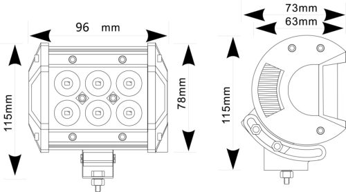 727471 Luminex LED Munkalámpa - 1260 Lumen, 9-33V + 0,3 M kábel