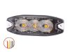 727473 Luminex 3x LED FIGYELMEZTETŐ LÁMPA borostyán, 12-24V + 0,15 M KÁBEL