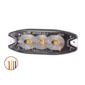 727473 Luminex 3x LED FIGYELMEZTETŐ LÁMPA borostyán, 12-24V + 0,15 M KÁBEL   727473 Luminex 3x LED FIGYELMEZTETŐ LÁMPA borostyán, 12-24V + 0,15 M KÁBEL