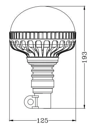 727474 Luminex LED sárga villogó, 12-24V