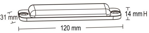 727477 Luminex LED FIGYELMEZTETÉS VILÁGKÉK - PREDATOR 2000, 9-33V + 0,3 M KÁBEL