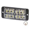 727488 Luminex 12x LED FIGYELMEZTETŐ LÁMPA borostyán, 9-33V + 0,3 M KÁBEL