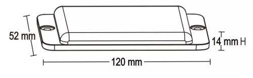 727488 Luminex 12x LED FIGYELMEZTETŐ LÁMPA borostyán, 9-33V + 0,3 M KÁBEL