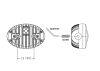 729461 Luminex LED FIGYELMEZTETŐ FÉNY PIROS - PREDATOR 2000, 9-33V + 0,4 M KÁBEL