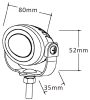 729461 Luminex LED FIGYELMEZTETŐ FÉNY PIROS - PREDATOR 2000, 9-33V + 0,4 M KÁBEL
