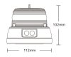729902 Luminex LED sárga villogó mágneses, akkumulátoros, 9-33V