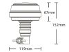 729906 Luminex LED sárga villogó UFO III, 9-33V