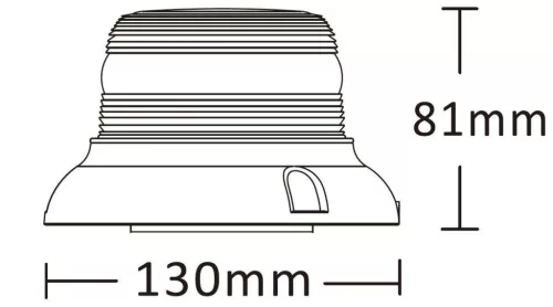 729907 Luminex LED sárga villogó, 9-33V