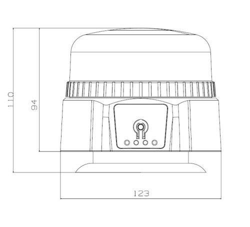 729911 Luminex LED sárga villogó, mágneses, újratölthető, 9-33V