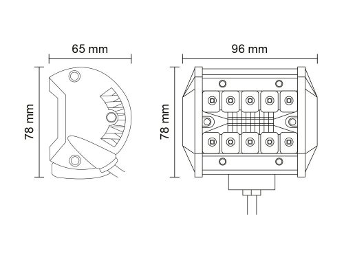 729926 Luminex LED Munkalámpa kombo - 1800 Lumen, 9-32V + 0,25 m kábel