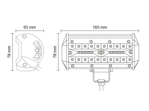 729927 Luminex LED Munkalámpa kombo - 3600 Lumen, 9-32V + 0,25 m kábel