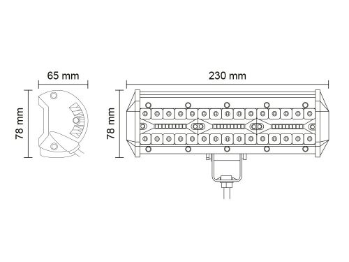 729928 Luminex LED Munkalámpa kombo - 5400 Lumen, 9-32V + 0,25 m kábel