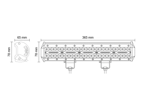 729929 Luminex LED Munkalámpa kombo - 9000 Lumen, 9-32V + 0,25 m kábel