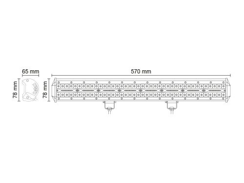 729930 Luminex LED Munkalámpa kombo - 14400 Lumen, 9-32V + 0,25 m kábel