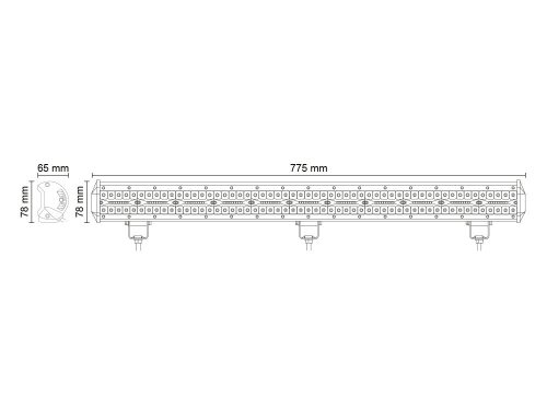729931 Luminex LED Munkalámpa kombo - 17820 Lumen, 9-32V + 0,25 m kábel