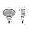 729953 Luminex LED Munkalámpa - 1105 Lumen, 9-32V + 2 M kábel