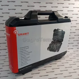   7301001 GRANIT BLACK EDITION Dugókulcskészlet 1/4”, 3/8”, 1/2” 181 db, metrikus