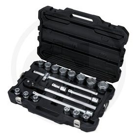 7301003 GRANIT BLACK EDITION Dugókulcskészlet 3/4" - 19 db, metrikus   7301003 GRANIT BLACK EDITION Dugókulcskészlet 3/4" - 19 db, metrikus