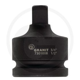 7301008 GRANIT BLACK EDITION 3/4" gépi dugókulcsadapter - 3/4" F x 1/2" M   7301008 GRANIT BLACK EDITION 3/4" gépi dugókulcsadapter - 3/4" F x 1/2" M