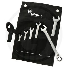 7301353 GRANIT BLACK EDITION Racsnis csillag-villás kulcskészlet - 6 részes   7301353 GRANIT BLACK EDITION Racsnis csillag-villás kulcskészlet - 6 részes