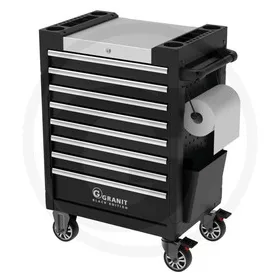   7303100 GRANIT BLACK EDITION Szerszámkocsi Dynamic 2.0 Start - Szerszámokkal feltöltve, 133 részes