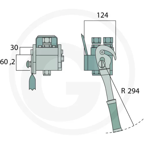 86002021 Faster P208 aljzat BM 2x 1/2" BSP DN12