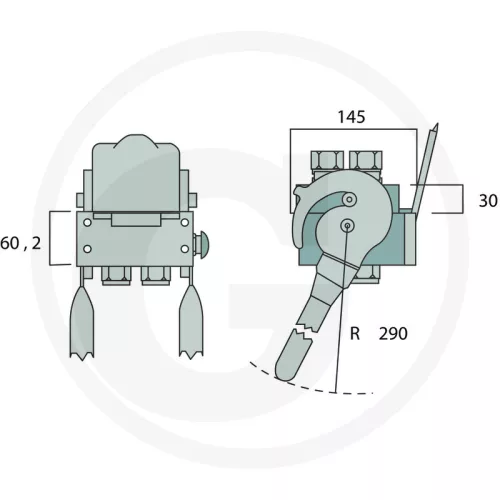 86002071 Faster P508 csatlakozóaljzat BM 4x 1/2" BSP