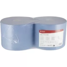   CP22102KR KRAMP Papírtörlő, kék tekercs, 23cm x 370m, 2 rétegű, külső Ø290mm, dombornyomott, 2 tekercs