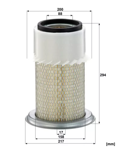 C 22 032 MANN-FILTER Levegőszűrő külső