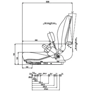 G1127770 Grammer Ülés B12 PVC üléshéj