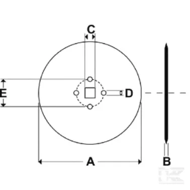 HD216012 Non Original Parmiter tárcsa 24 "x1 5/8" SQ