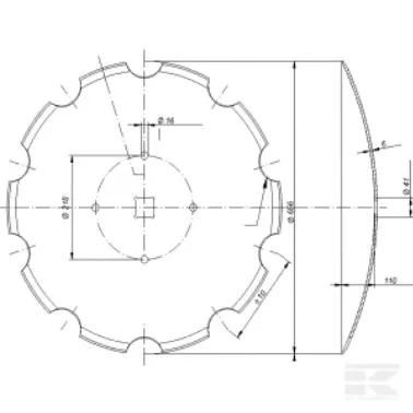 HD216040 Non Original Csoroszlyatárcsa, 26"