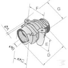 HD486073 Non Original Csapágyház tárcsalaphoz, komplett 41