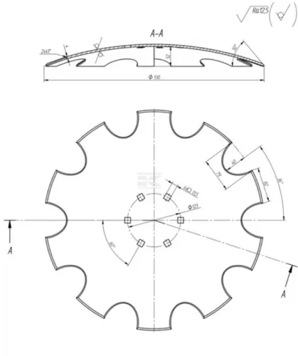 HD510120 Non Original Csipkés tárcsa 510 mm, 6 fur.