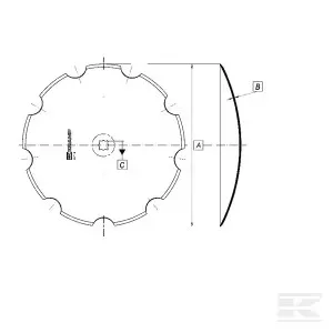 HD561441KR KRAMP Tárcsalap csipkés 560x4,5/37-41